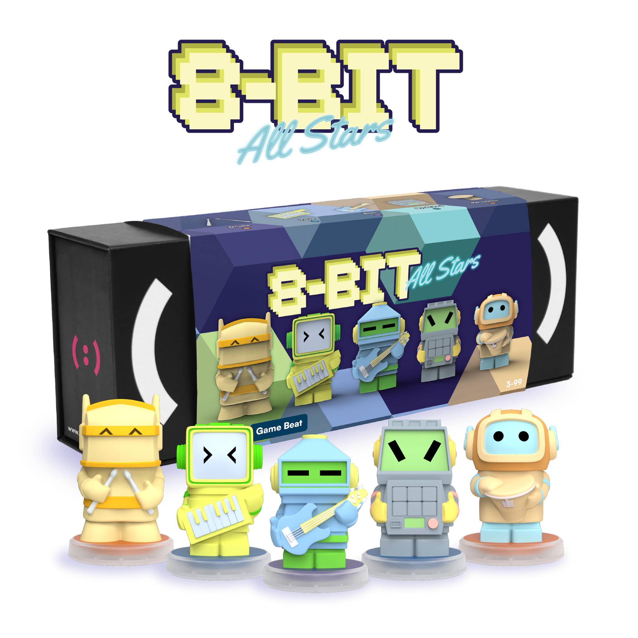 8 Bit Allstars: 5 Figurines Game Music Band
