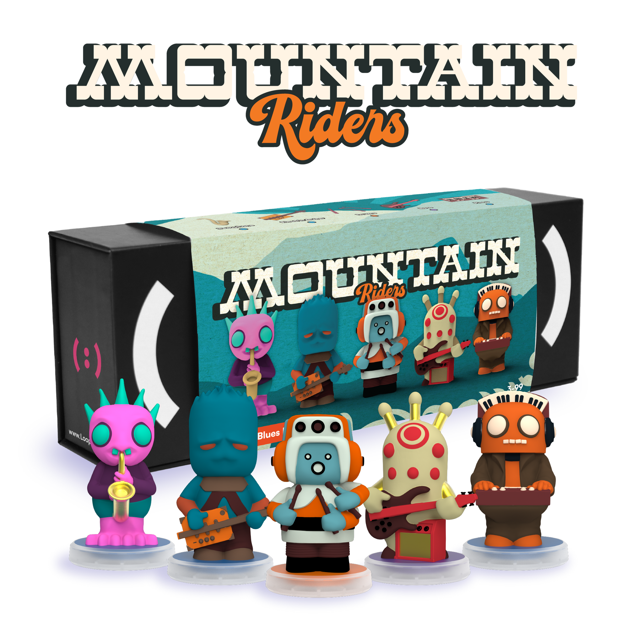 Mountain Riders: 5 Figurines Blues Fusion Band