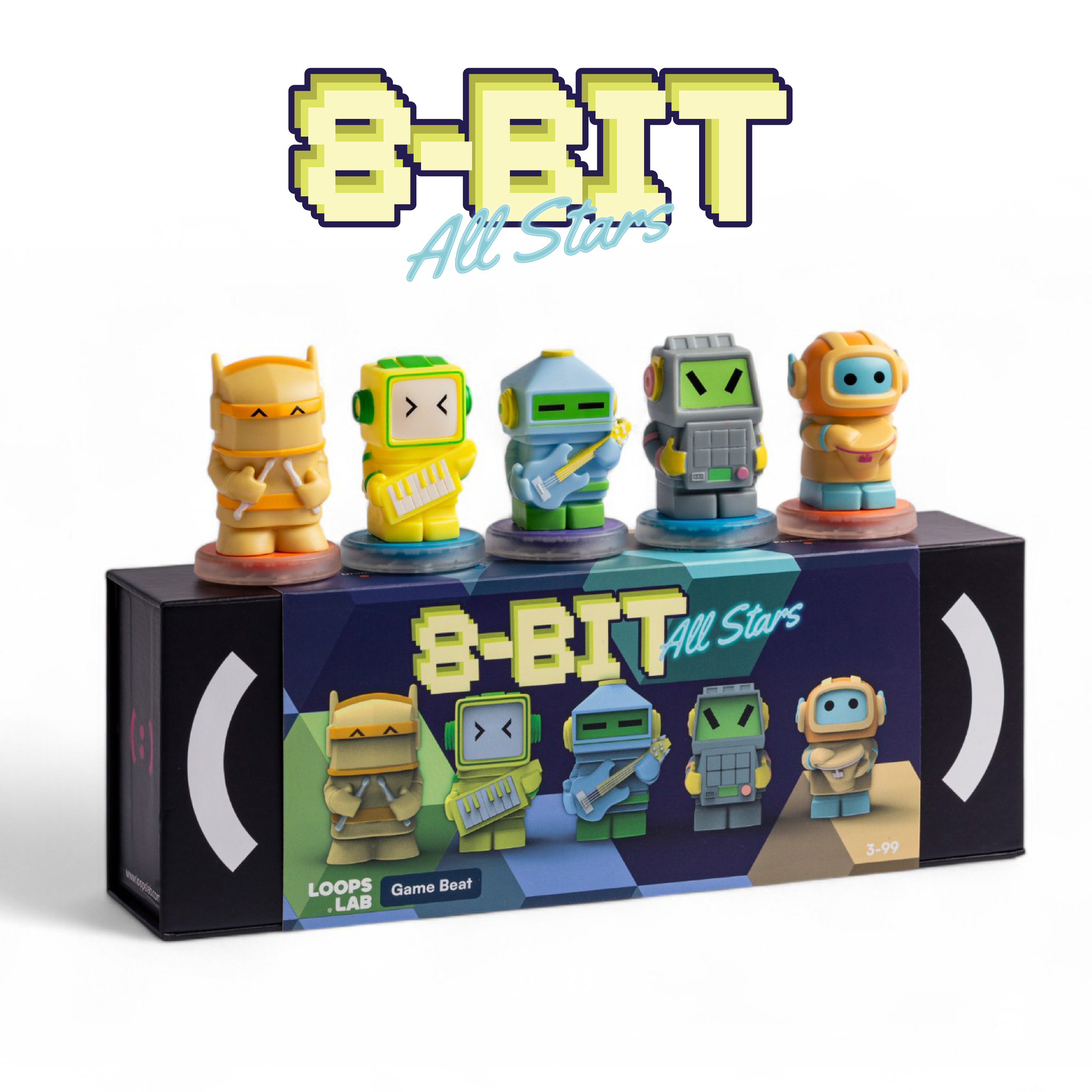 8-Bit™ - 5-teiliges Game Music Band-Figurenset