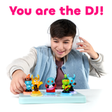 The Loops Lab Starter Set: the interactive Stage with the five Lax Funkers figurines.